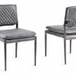 Chair covering in Mercury Grey color