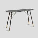 console with metal frame