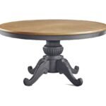 fixed round table with a classic line.