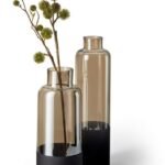 Linus Small Vase – Mirrored Nickel-Plated Glass (37cm