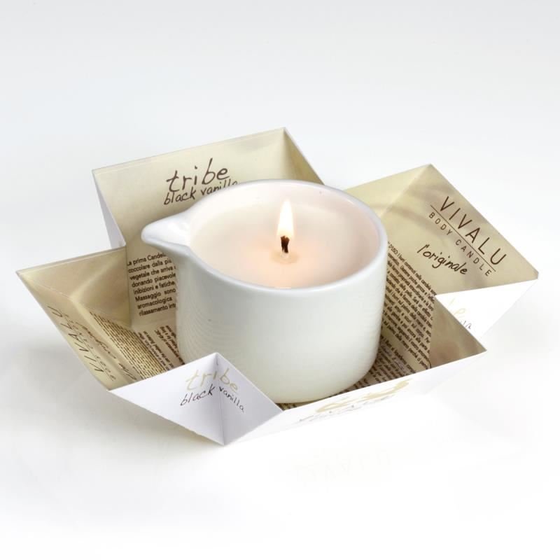 TRIBE VIVALU BLACK VANILLA MASSAGE CANDLE