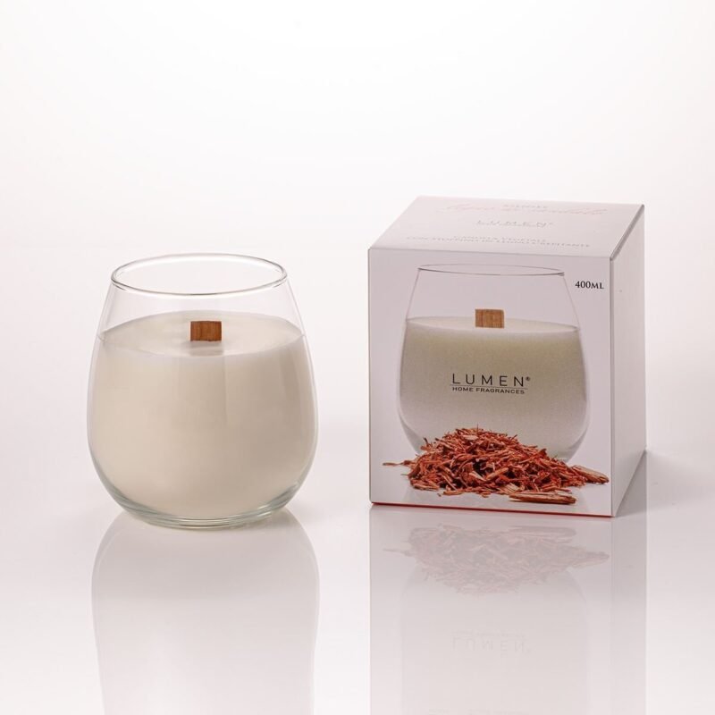 XSENSES CANDLE WITH WOODEN WICK, SANDALWOOD 400 ML