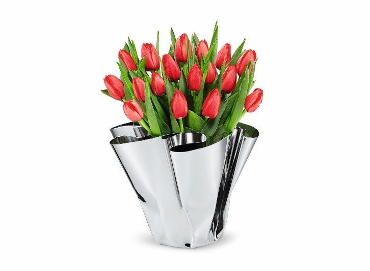 Margeaux Mirror-Polished Stainless Stell Vase (20 cm)