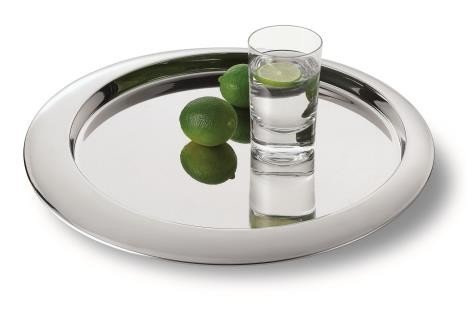 Luna Mirror-Polished Stainless-Steel Tray (30cm)
