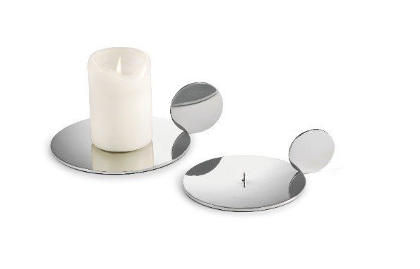 Radius Large Candle Holder-Mirror-Polished Stainless Steel (15cm)