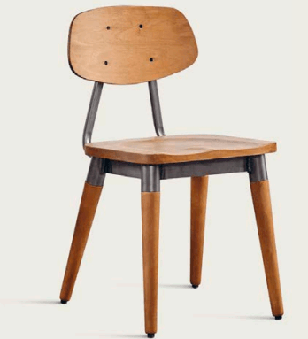 Chair with metal frame