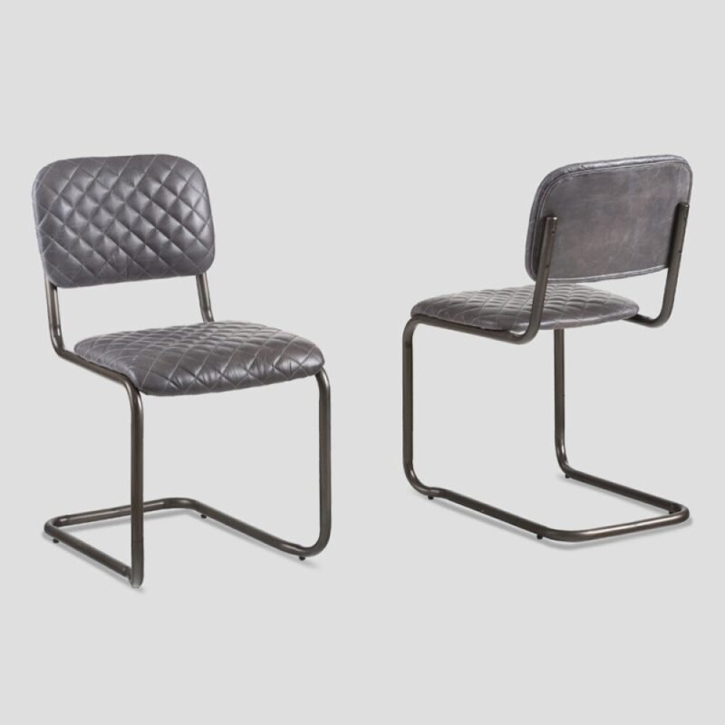 Chair covering in Mercury Grey color