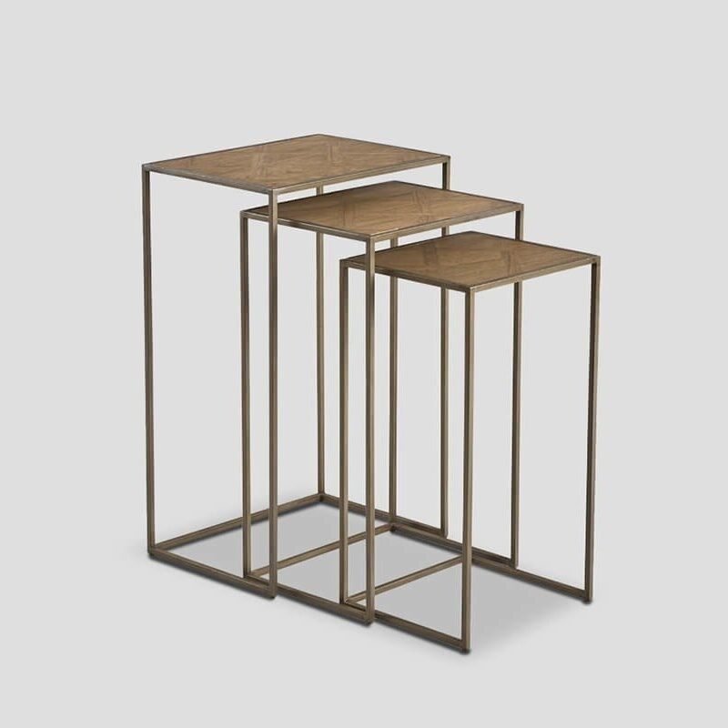 Set of 3 rectangular side tables