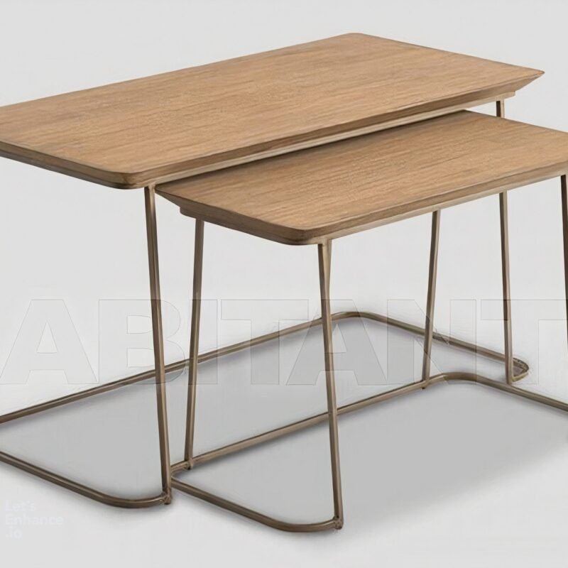 Set of 2 rectangular side tables