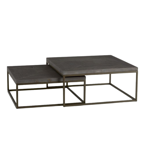 Set of 2 square coffee tables