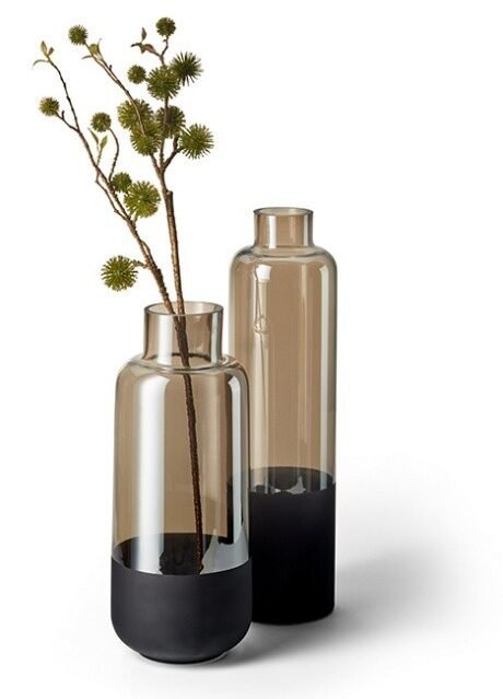 Linus Small Vase – Mirrored Nickel-Plated Glass (37cm