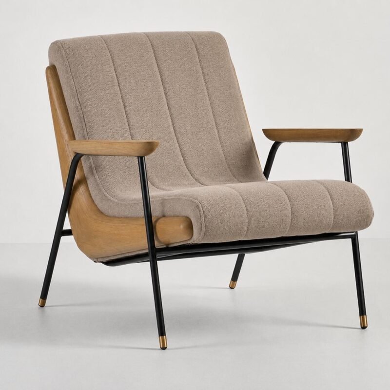 Metal frame armchair